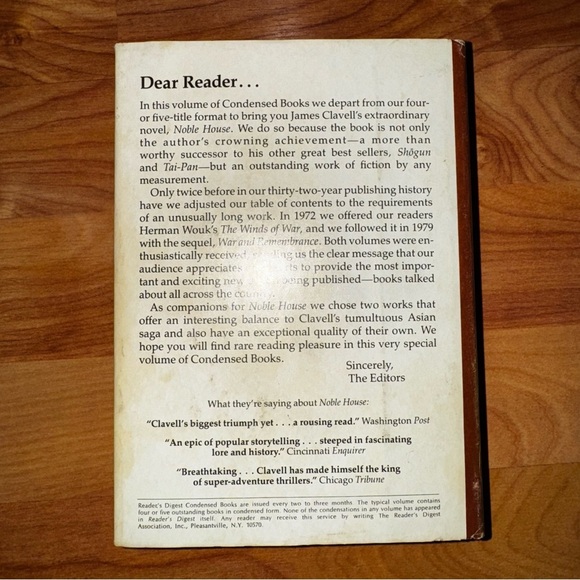 Reader's Digest Condensed Books Hardcover 1982 Volume 1 GOLD PAGES Orig. Cover - Picture 2 of 9